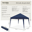 TECTAKE - Tonnelle pliable Linosa 3x3m bleu - vignette