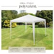 TECTAKE - Pavillon FARAH imperméable avec système enfichable 3x3m blanc - vignette