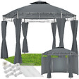 TECTAKE - Tonnelle ⌀ 3,5 m SIANA gris anthracite - vignette