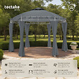TECTAKE - Tonnelle ⌀ 3,5 m SIANA gris anthracite - vignette