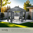 TECTAKE - Tonnelle ⌀ 3,5 m SIANA gris anthracite - vignette