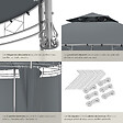 TECTAKE - Tonnelle ⌀ 3,5 m SIANA gris anthracite - vignette