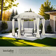 TECTAKE - Tonnelle ⌀ 3,5 m SIANA crème - vignette