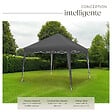 TECTAKE - Tonnelle pliable Linosa 3x3m gris - vignette