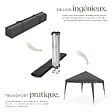 TECTAKE - Tonnelle pliable Linosa 3x3m gris - vignette