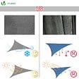 VOUNOT - Voile d ombrage Triangle HDPE avec 19 pcs kit de montage 3x3x3m Gris - vignette