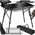 TECTAKE - Table de camping Tina en aluminium, pliable et réglable en hauteur noir - vignette