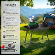 TECTAKE - Table de camping Tina en aluminium, pliable et réglable en hauteur noir - vignette
