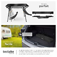 TECTAKE - Table de camping Tina en aluminium, pliable et réglable en hauteur noir - vignette