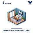 VOLTMAN - Chauffage connecté Wifi inertie sèche fonte - Blanc - 2000W - Voltman - vignette