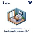 VOLTMAN - Chauffage connecté Wifi inertie sèche fonte - Blanc - 750W - Voltman - vignette