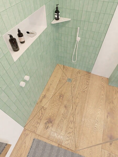 U-TILE - Receveur de douche à carreler standard 160 x 90 cm x 4 mm - large