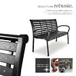 TECTAKE - Banc de jardin PINO 3 places 126 x 62 x 81,5cm noir - vignette