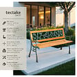 TECTAKE - Banc de jardin MARINA 2 places 124 x 52 x 74 cm marron - vignette