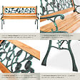 TECTAKE - Banc de jardin MARINA 2 places 124 x 52 x 74 cm marron - vignette