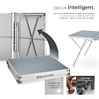 TECTAKE - Table pliante en aluminium Jumbo avec poignée de transport 180 x 70 x 70 cm argent - vignette