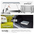 TECTAKE - Table pliante en aluminium Jumbo avec poignée de transport 180 x 70 x 70 cm argent - vignette