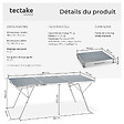 TECTAKE - Table pliante en aluminium Jumbo avec poignée de transport 180 x 70 x 70 cm argent - vignette