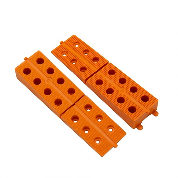 JOUPLAST - Seau de 50 cales crantées 90 mm et 30 cales crantées 170 mm - large