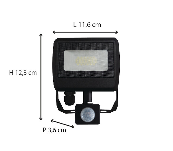 DIO - Projecteur + détecteur mouvement IP54 1600lm - Dio - large