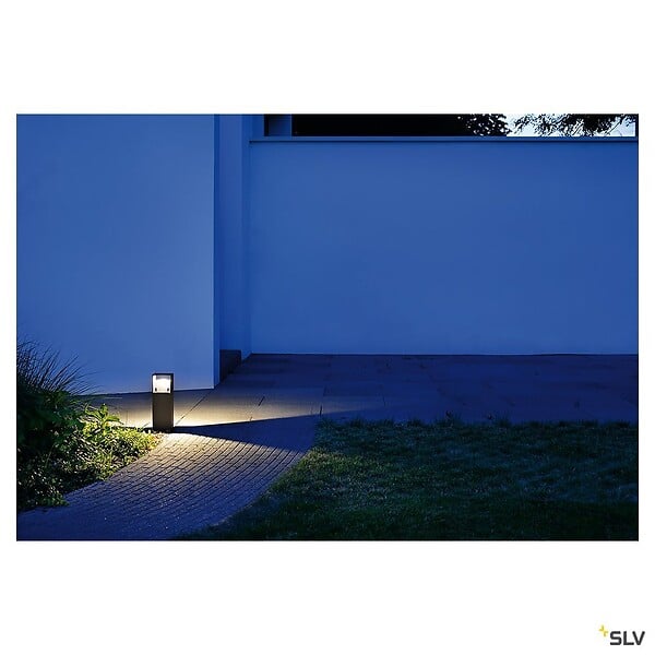 SLV - Borne extérieure, anthracite LOGS 40 avec LED - SLV - large