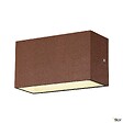 SLV - Applique extérieure SLV SITRA CUBE Up/Down rouille avec LED intégrée - Taille M - 20 cm - vignette