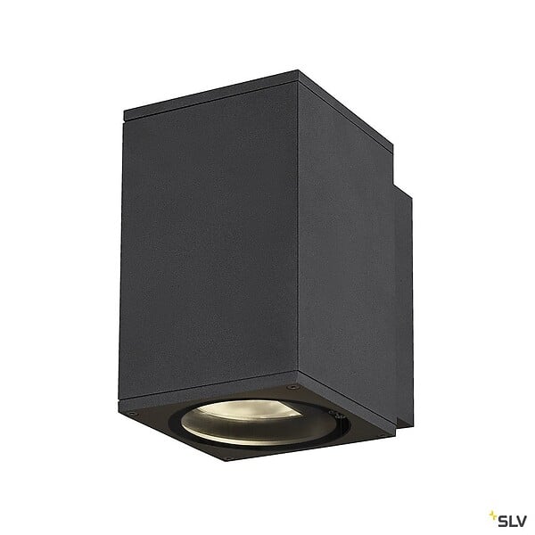 SLV - Applique extérieure SQUARE, carré, anthracite avec LED intégrée, 35W, 3000K/4000K, IP65 - Taille M - large