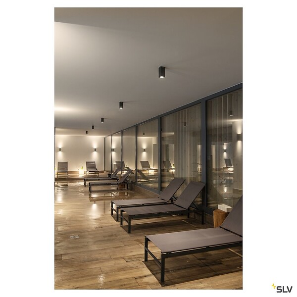 SLV - Applique extérieure SLV THEO UP/DOWN, anthracite, GU10/QPAR51, 2x 35W max, IP44 - large