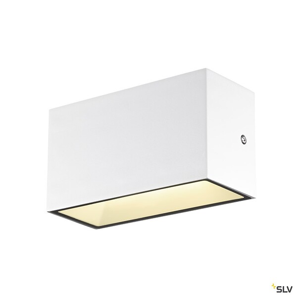 SLV - Applique extérieure SLV SITRA CUBE Up/Down blanc avec LED intégrée - Taille M - 20 cm - large