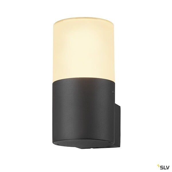 SLV - Applique extérieure SLV GRAFIT, rond, anthracite, E27, 11W max, IP44 - large