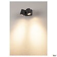 SLV - Applique et plafonnier extérieur SLV MYRA, double, anthracite, GU10/QPAR51, 2x 50W max, IP55 - vignette