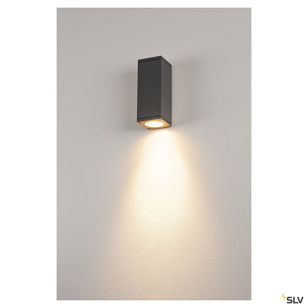 SLV - Applique extérieure SLV THEO, anthracite, GU10/QPAR51, 35W max, IP44 - large