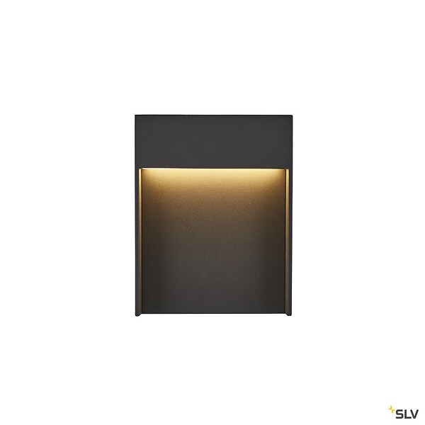 SLV - Applique extérieure SLV FLATT anthracite avec LED intégrée, 14W, 3000K/4000K, IP65 - large