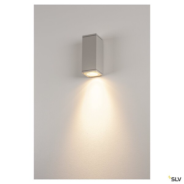 SLV - Applique extérieure SLV THEO, gris, GU10/QPAR51, 35W max, IP44 - large
