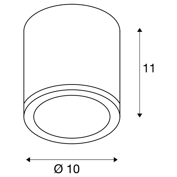 SLV - Plafonnier extérieur SLV SITRA, blanc, GX53/TCR-TSE, 9W max, IP44 - large