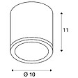 SLV - Plafonnier extérieur SLV SITRA, blanc, GX53/TCR-TSE, 9W max, IP44 - vignette