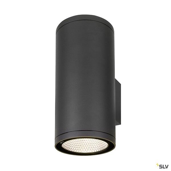 SLV - Applique extérieure SLV ENOLA ROUND UP/DOWN, rond, anthracite, LED, 53W, 3000K/4000K, IP65 - Taille L - large