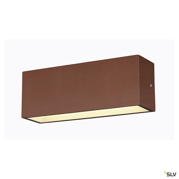 SLV - Applique extérieure SLV SITRA CUBE Up/Down rouille avec LED intégrée - Taille L - 30 cm - large