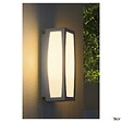 SLV - Applique extérieure SLV MERIDIAN BOX, diffuseur opalescent/gris, E27, 25W max, IP54 - vignette
