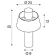 SLV - Potelet extérieur Photoni 45 SLV - E27 - 13W max - IP65 - Noir- Sans ampoule - vignette