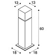 SLV - Borne extérieure SLV SQUARE POLE en inox 304, E27, 20W - Hauteur 60 cm - vignette