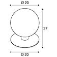 SLV - Borne extérieure GLOO PURE 27 anthracite, E27, 23W - Hauteur 27 cm - vignette