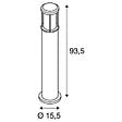 SLV - Borne extérieure SLV OTOS GLAS, anthracite, E27, 15W max, IP43 - vignette