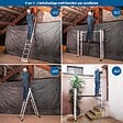 HOSTRÃ–M - HOSTRÖM Echafaudage roulant SCAFFOLDAX2X6, échafaudage jardin et pliant multifonction 4 en 1, échelle 2 plans, H max Travail 4,46m, Garantie 5 ans - vignette