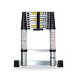 SECURY-T - Echelle télescopique aluminium 9 marches H 2,6M avec barre stabilisatrice - vignette