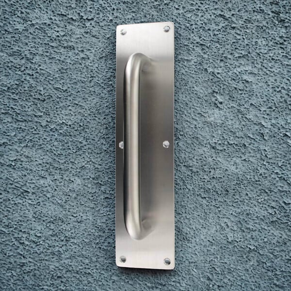 SECURY-T - Poignée de tirage sur plaque de propreté inox SS304 - 300X75X2 mm - large