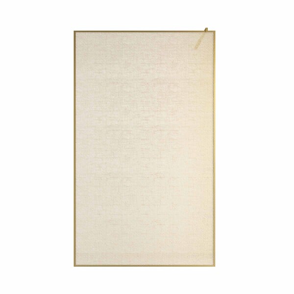 AURLANE - Paroi de douche 120x200cm - Verre feuilleté avec tissu doré - Encadrement Or Doré Brossé - COUTURE - large