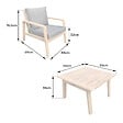 HAPPY GARDEN - Salon de jardin en acacia 2 places GILI - coussins gris - vignette