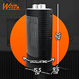 WARMTECH - Radiateur céramique oscillant 1500W - 2 puissances + ventilateur - Avec Thermostat - vignette
