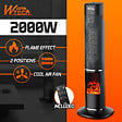 WARMTECH - Radiateur céramique oscillant 2000W avec effet flamme - vignette